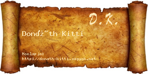 Donáth Kitti névjegykártya